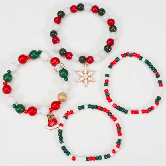 Holiday Charm Beaded Bracelet Set - Picture 4 of 4